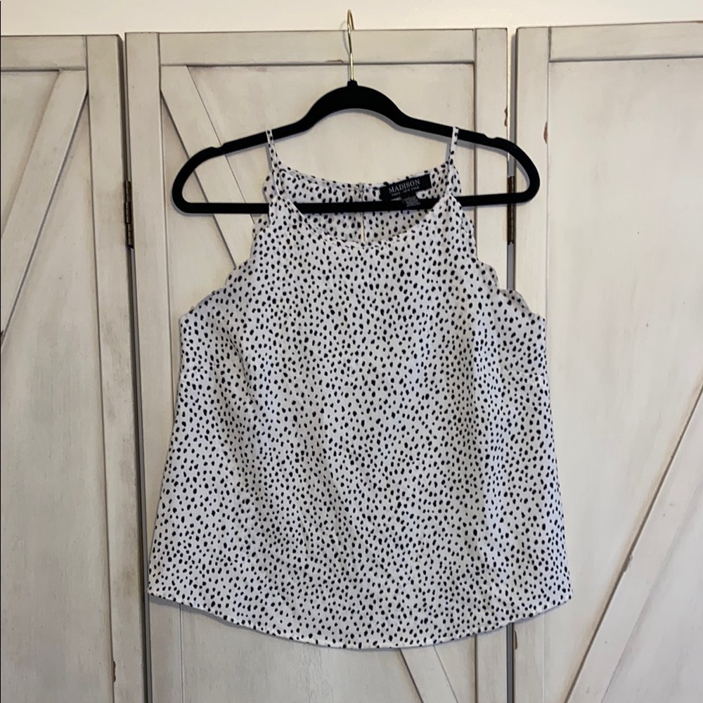 Madison Black and White Spotted Camisole